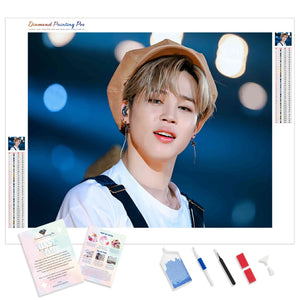 BTS Jimin | Diamond Painting Kit - Full Drill - Square or Round Diamonds with AB Drills Option