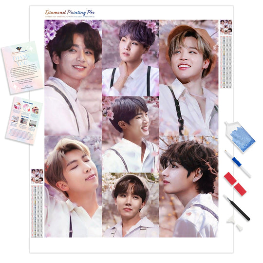 BTS Diamond Painting Kits | Full Drill Kpop Diamond Art – Diamond ...