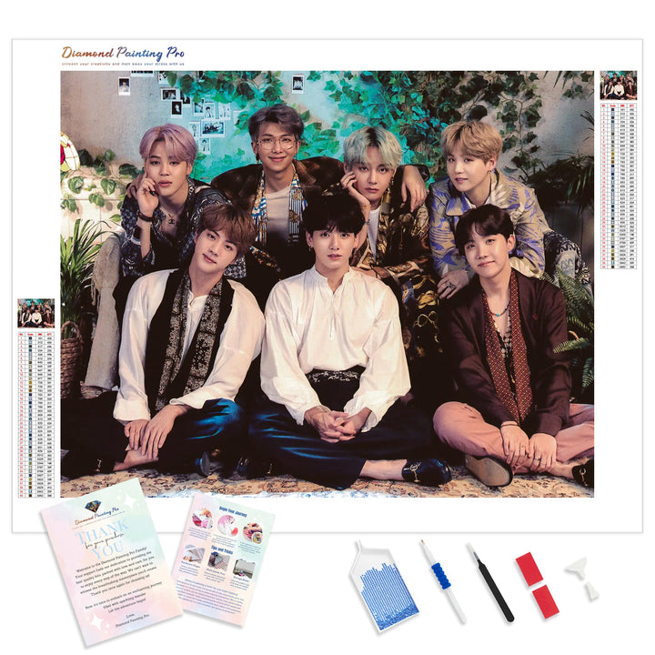 Diamond Bts BTS Diamond Painting Kits | Full Drill Kpop Diamond Art – Diamond ...