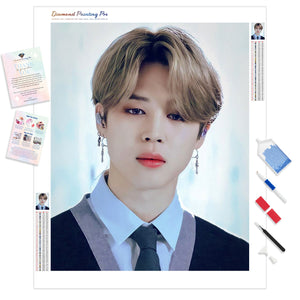 Jimin | Diamond Painting Kit - Full Drill - Square or Round Diamonds with AB Drills Option