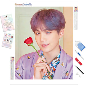 BTS Suga and Rose | Diamond Painting