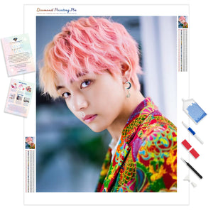 BTS V with Pink Hair | Diamond Painting