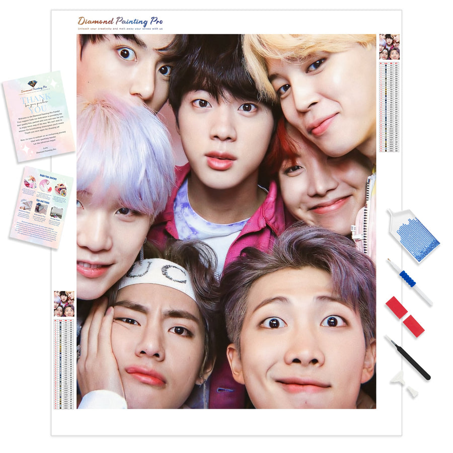 BTS Diamond Painting Kits | Full Drill Kpop Diamond Art – Diamond ...