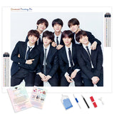 BTS in Suits | Diamond Painting Kit - Full Drill - Square or Round Diamonds with AB Drills Option