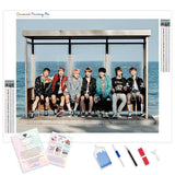 BTS Vibe | Diamond Painting Kit - Full Drill - Square or Round Diamonds with AB Drills Option
