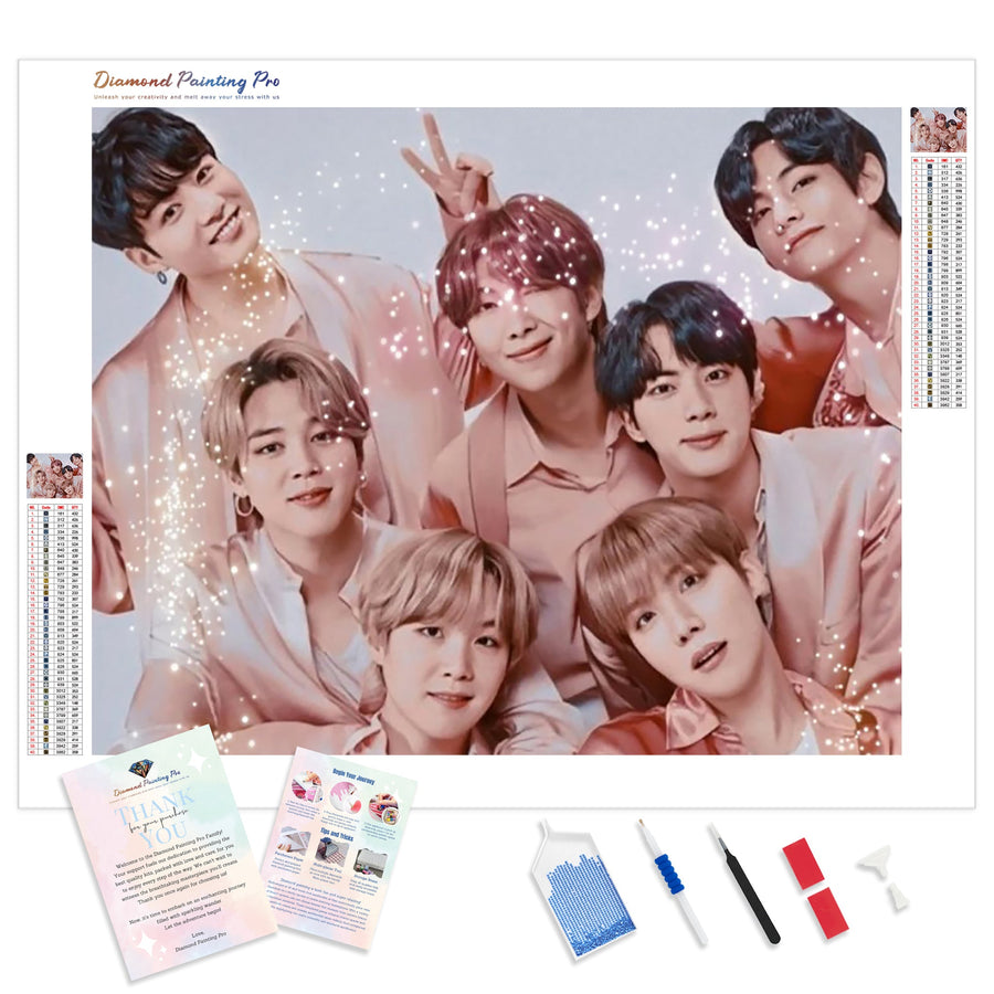 Diamond Bts BTS Diamond Painting Kits | Full Drill Kpop Diamond Art – Diamond ...
