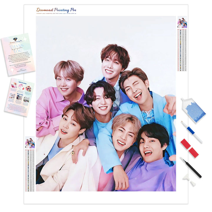 Diamond Bts BTS Diamond Painting Kits | Full Drill Kpop Diamond Art – Diamond ...