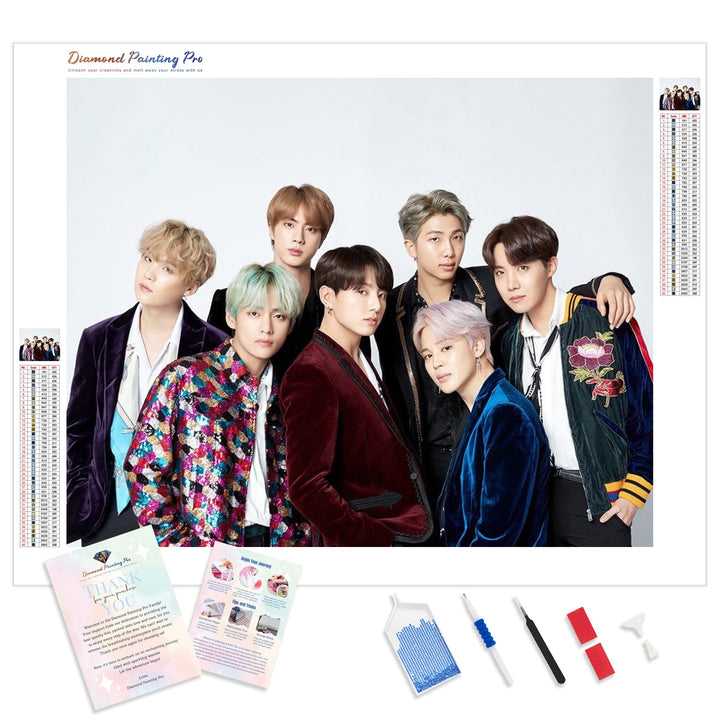 Diamond Bts BTS Diamond Painting Kits | Full Drill Kpop Diamond Art – Diamond ...
