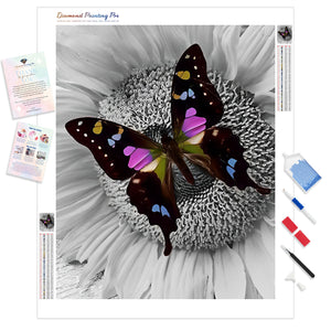 Butterfly on Sunflower | Diamond Painting