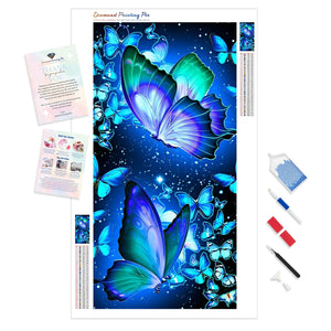 Radiant Blue Butterflies | Diamond Painting