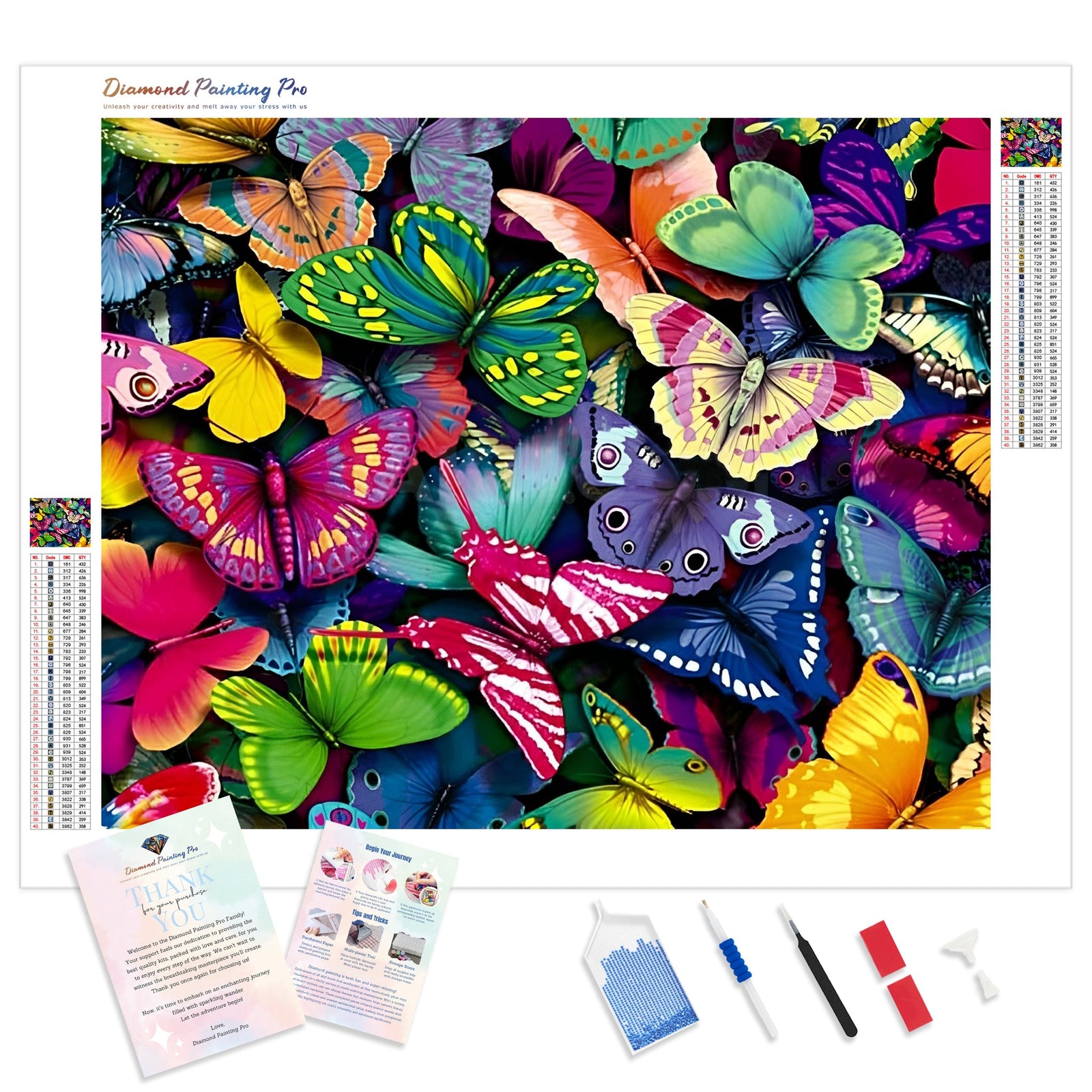 Butterfly Dream| Diamond Painting Kit - Full Drill - Square or Round Diamonds with AB Drills Option