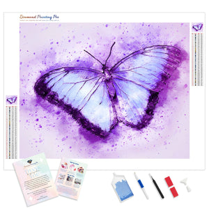 Purple Watercolor Butterfly | Diamond Painting