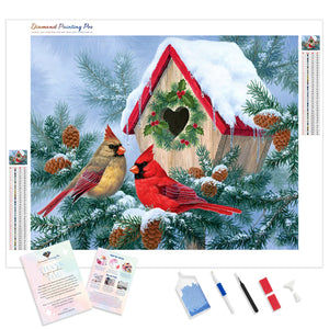 Cardinal Birds Christmas | Diamond Painting