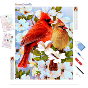 Cardinal Blossom Painting | Diamond Painting