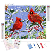 Cardinal Bird Couple | Diamond Painting