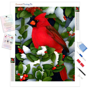 Berry Tree Cardinal | Diamond Painting