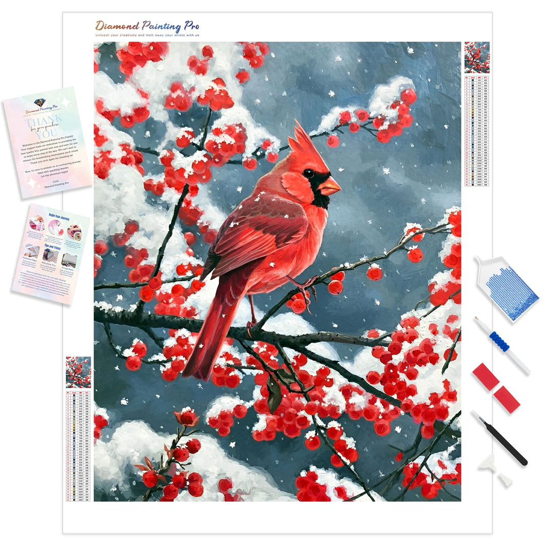 Winter Cardinal | Diamond Painting