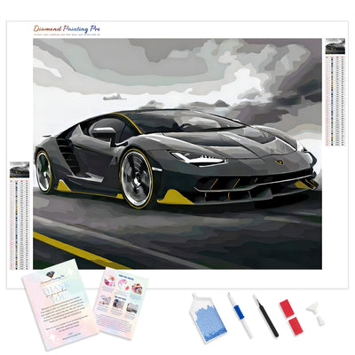 Lamborghini Centenario | Diamond Painting Kit - Full Drill - Square or Round Diamonds with AB Drills Option