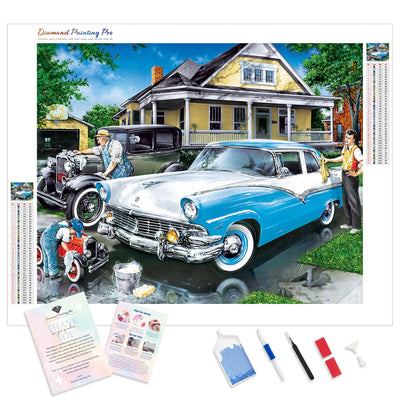 Day of Car Wash | Diamond Painting Kit - Full Drill - Square or Round Diamonds with AB Drills Option