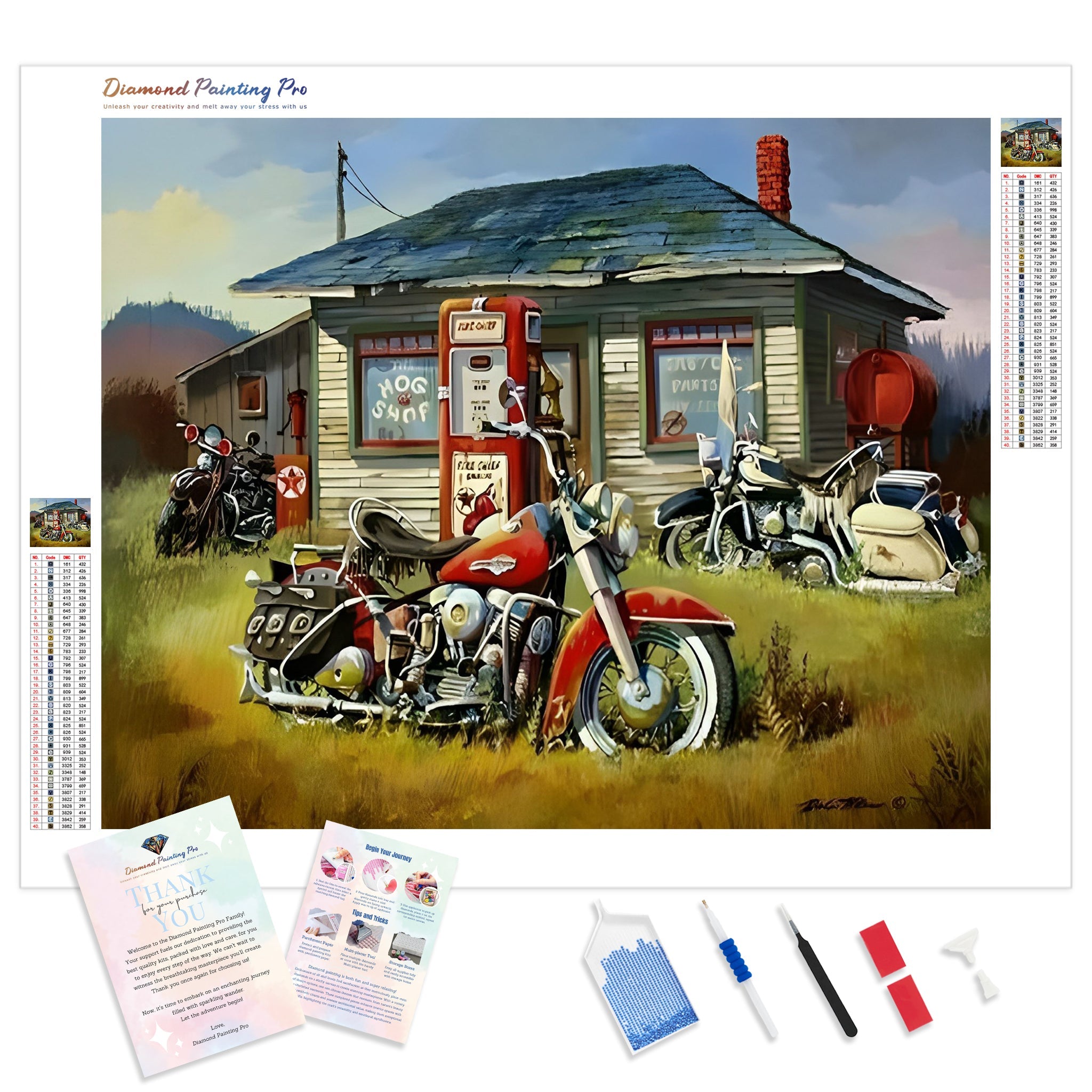 Harley davidson diamond discount art