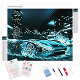 Lightning Fast Super Car | Diamond Painting Kit - Full Drill - Square or Round Diamonds with AB Drills Option