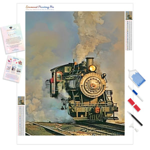 Old Steam Engine Train | Diamond Painting