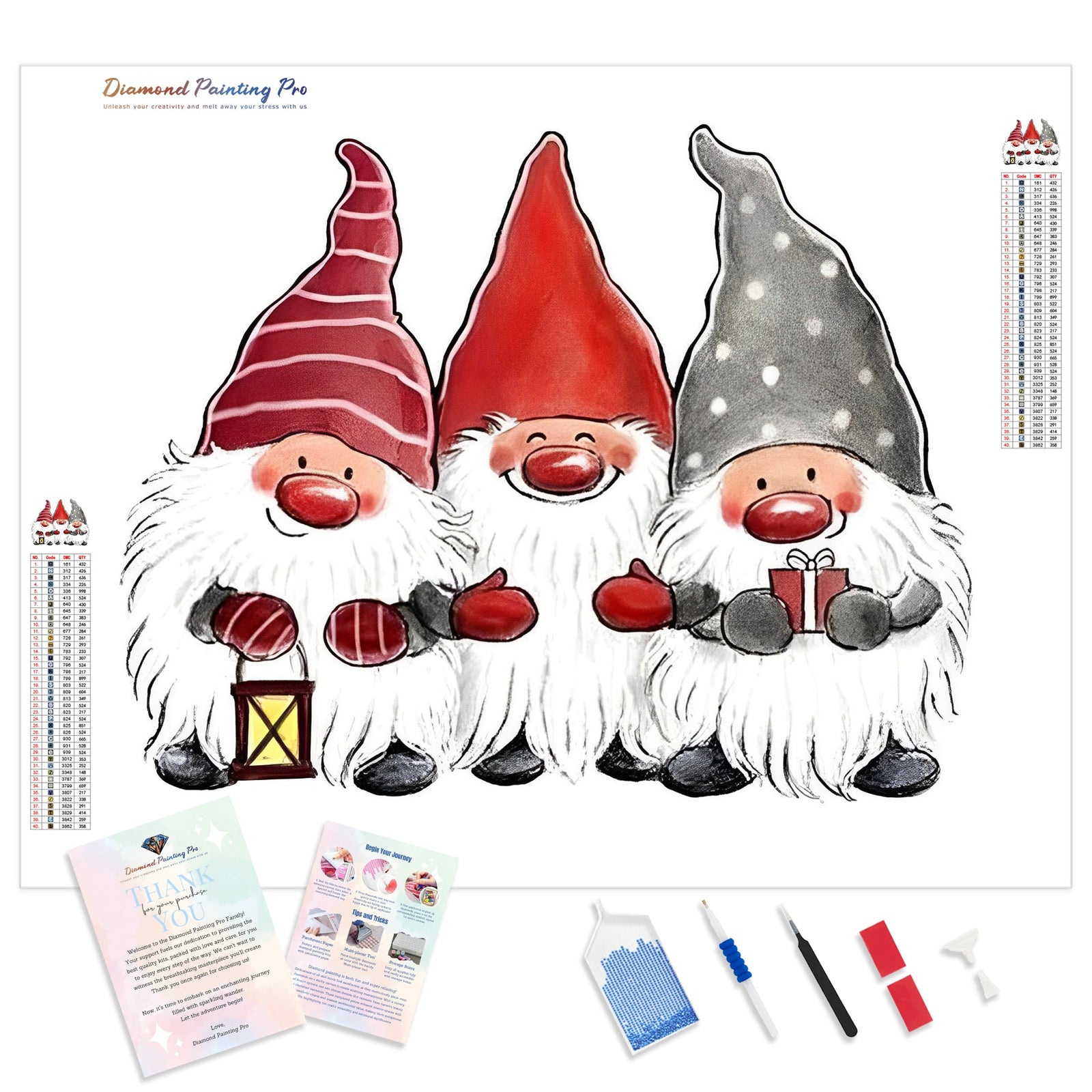 Cartoon Gnomes | Diamond Painting Kit - Full Drill - Square or Round Diamonds with AB Drills Option