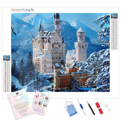 Winter Castle | Diamond Painting Kit - Full Drill - Square or Round Diamonds with AB Drills Option