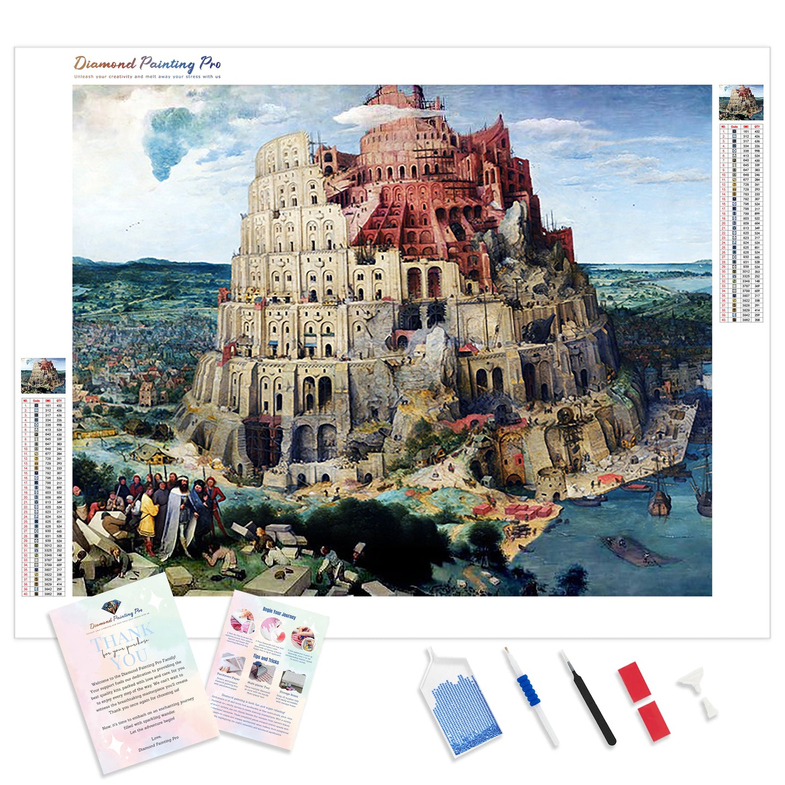 Tower of Babel | Diamond Painting Kit - Full Drill - Square or Round Diamonds with AB Drills Option