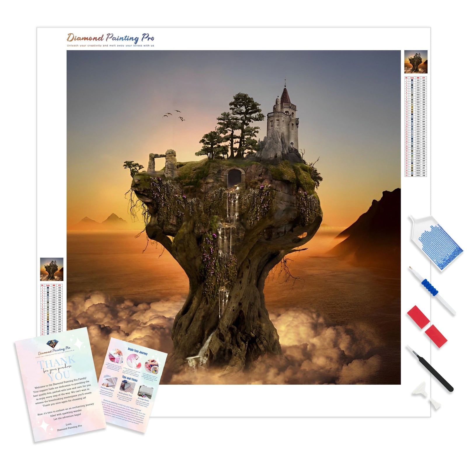 Castle of Solitude | Diamond Painting Kit - Full Drill - Square or Round Diamonds with AB Drills Option