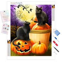 Black Cat Halloween | Diamond Painting