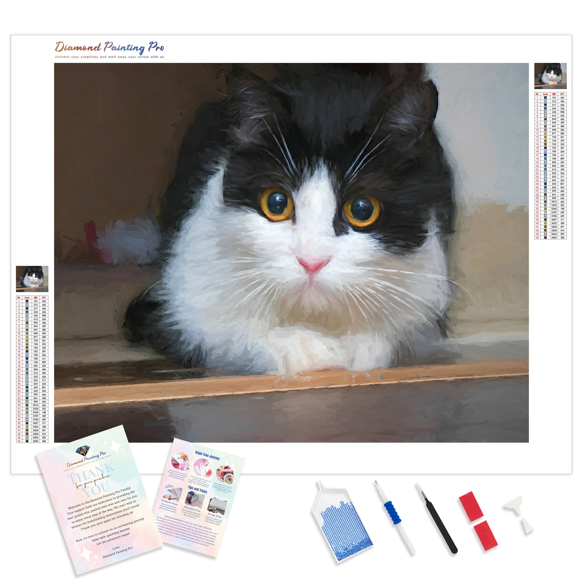 Black Cat White Cat | Diamond Painting Kits | Full Drill – Diamond ...