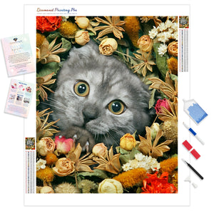 Cats in Flowers | Diamond Painting