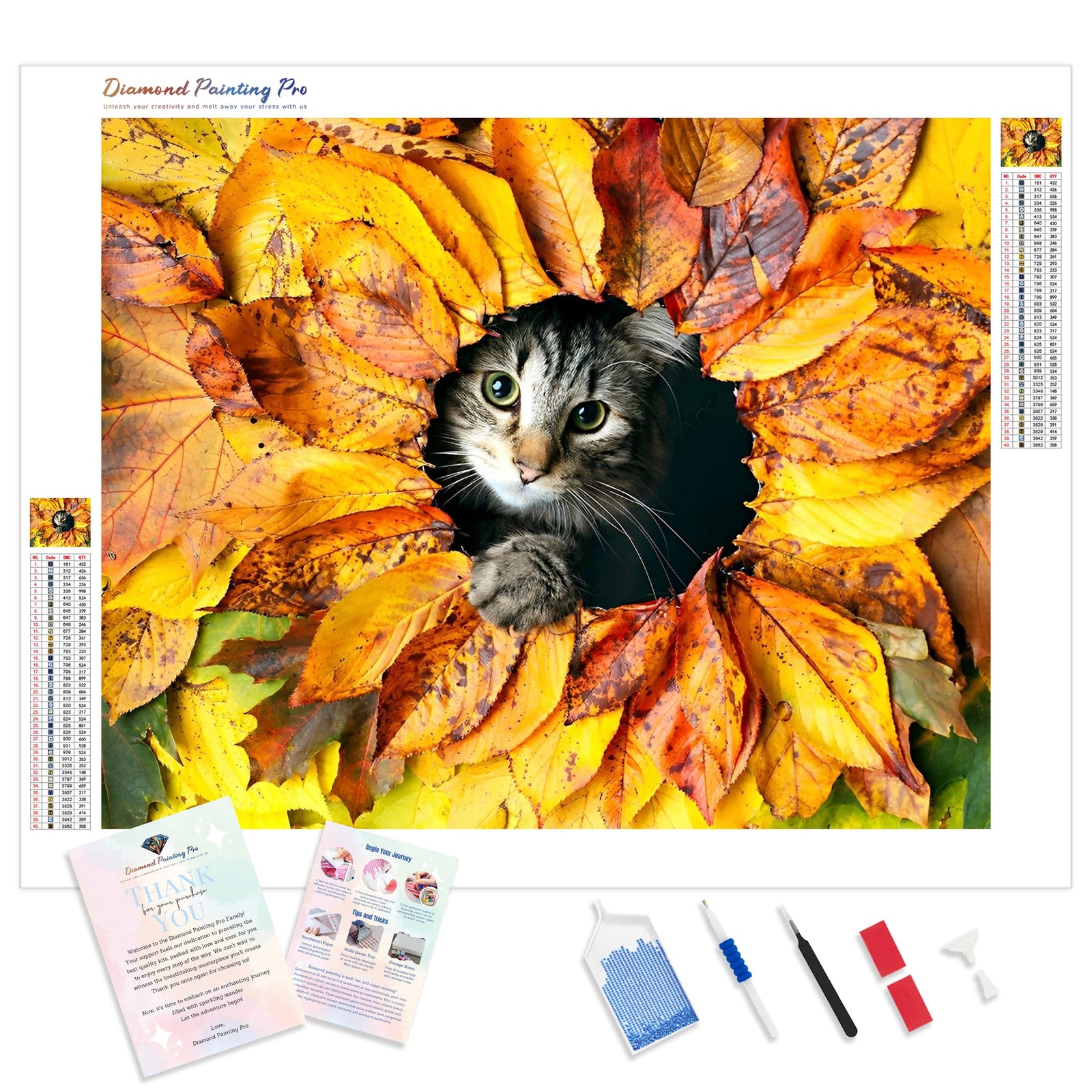 Cute Cat Kitten | Diamond Painting Kit - Full Drill - Square or Round Diamonds with AB Drills Option