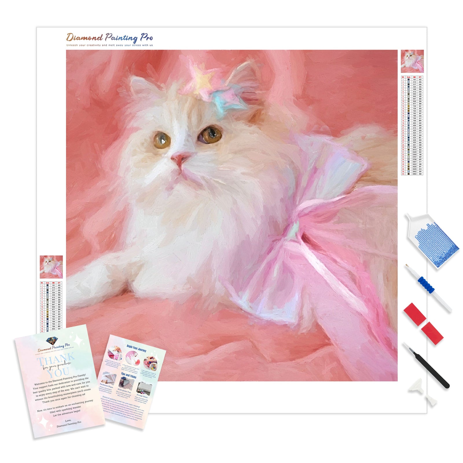 Rexy Cat | Diamond Painting Kit - Full Drill - Square or Round Diamonds with AB Drills Option