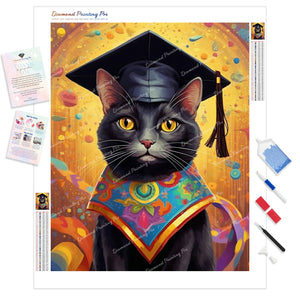 Meowgical Graduation | Diamond Painting