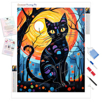The Whimsical Black Cat | Diamond Painting
