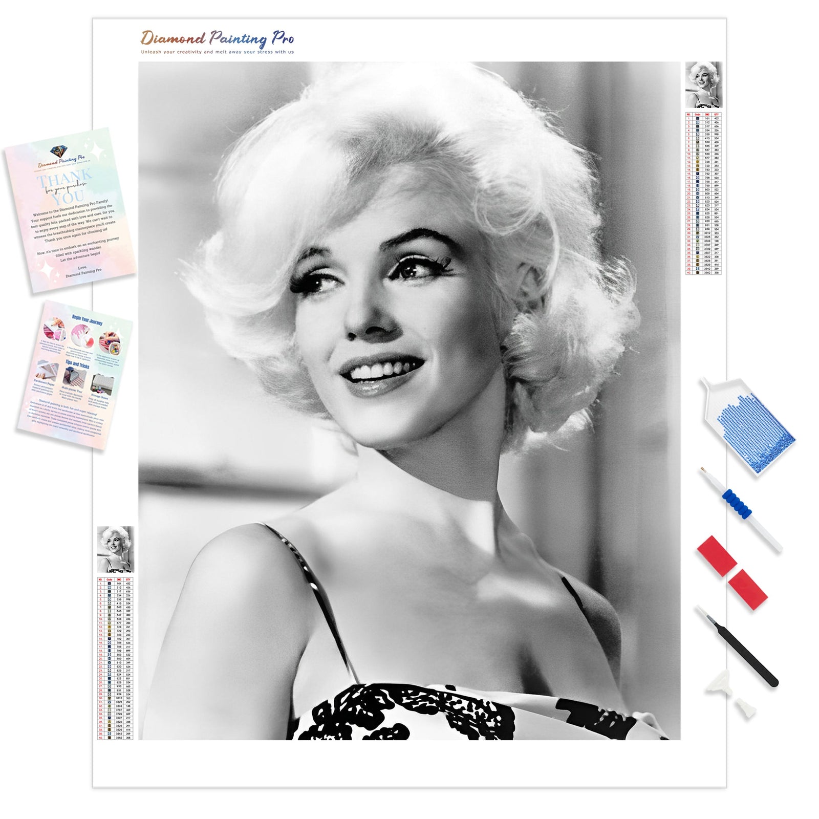 Marilyn Monroe Classic | Diamond Painting Kit - Full Drill - Square or Round Diamonds with AB Drills Option