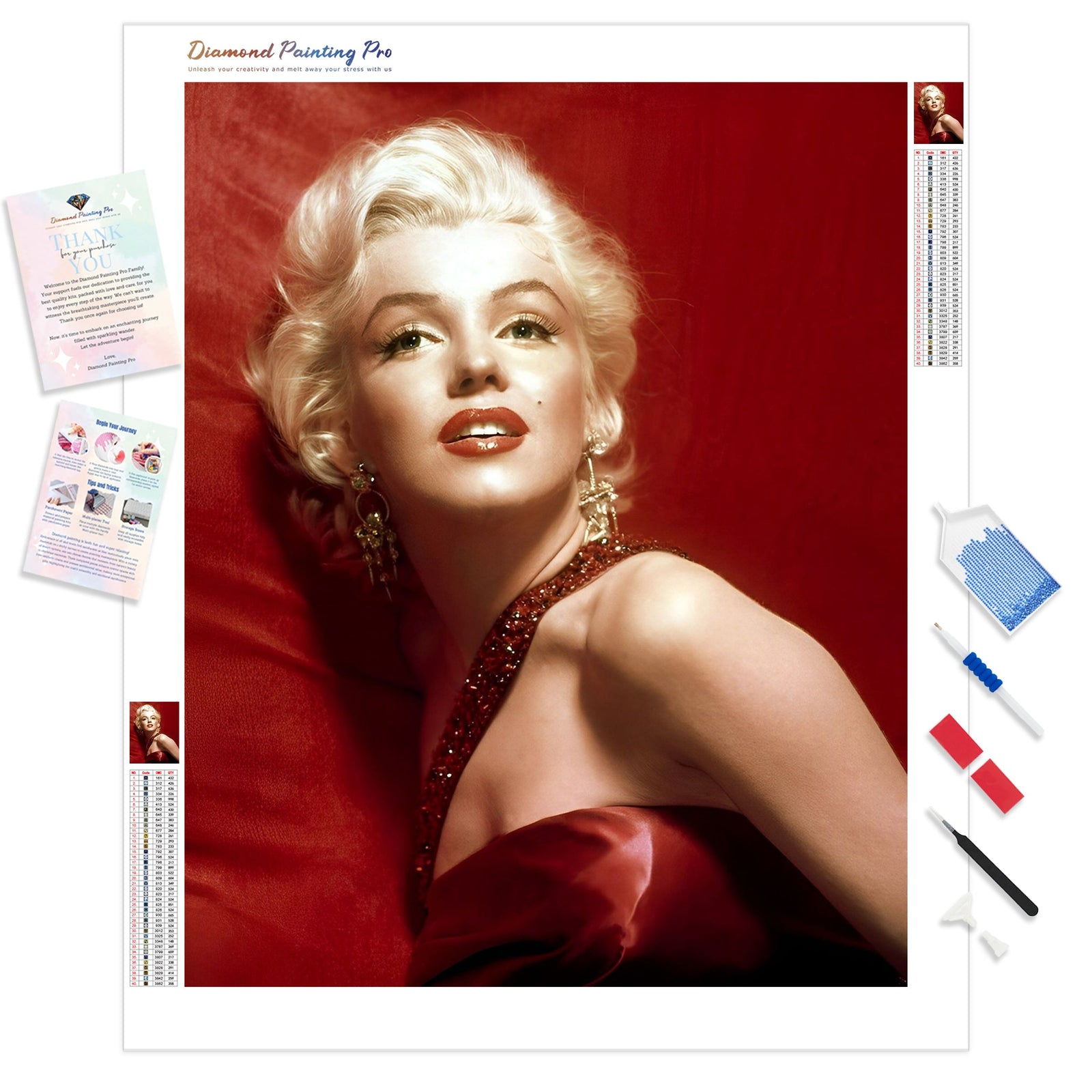 Marilyn Monroe Elegance | Diamond Painting Kit - Full Drill - Square or Round Diamonds with AB Drills Option