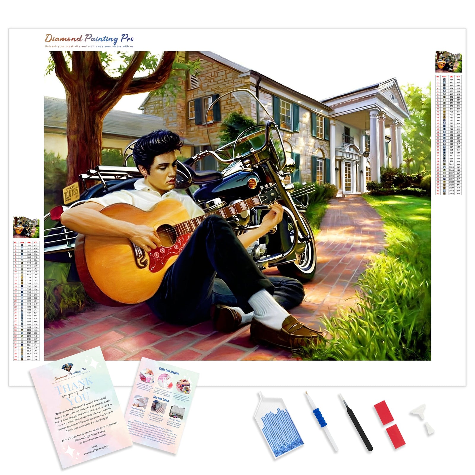 Elvis Presley Vibe | Diamond Painting Kit - Full Drill - Square or Round Diamonds with AB Drills Option