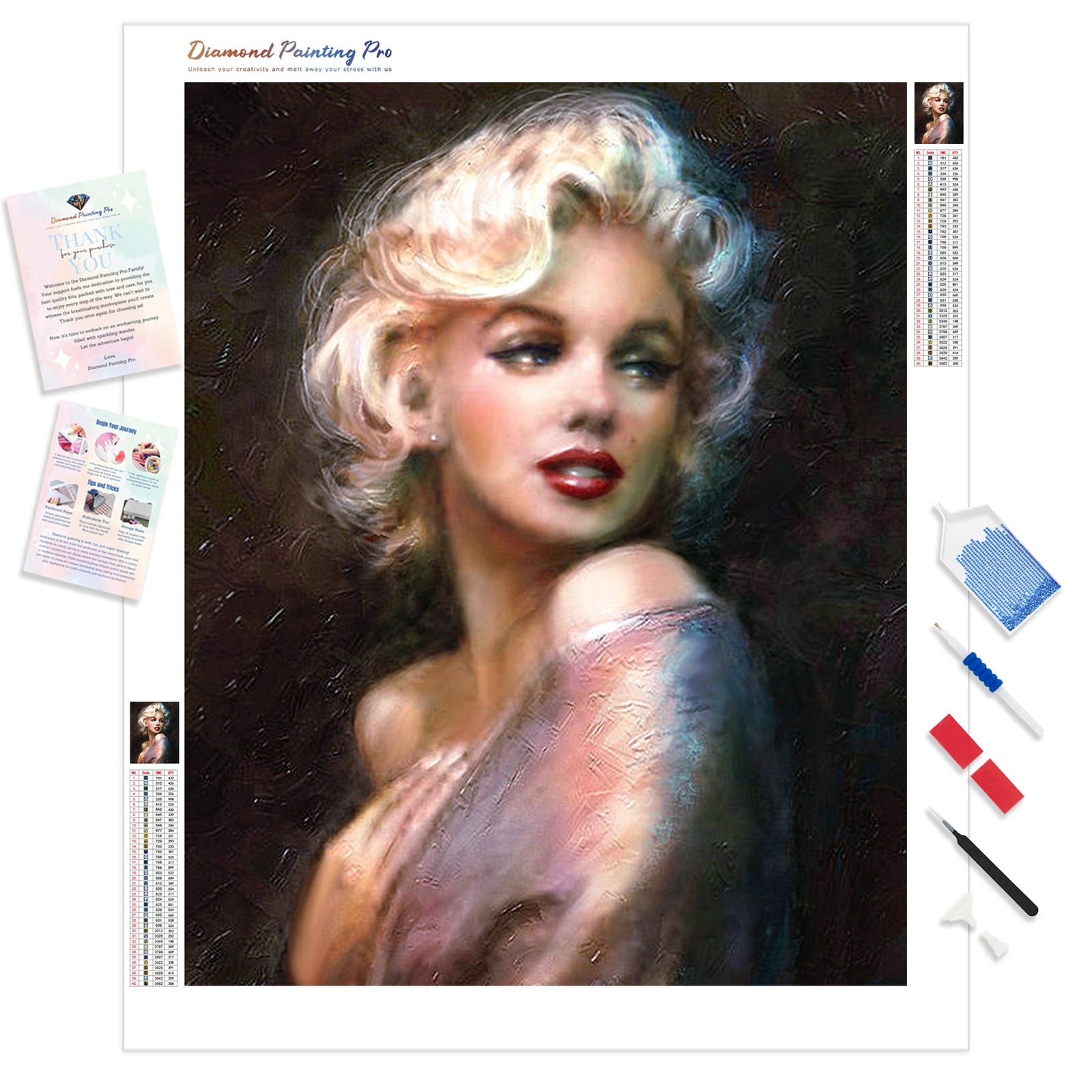 Marilyn Monroe Legacy | Diamond Painting Kit - Full Drill - Square or Round Diamonds with AB Drills Option