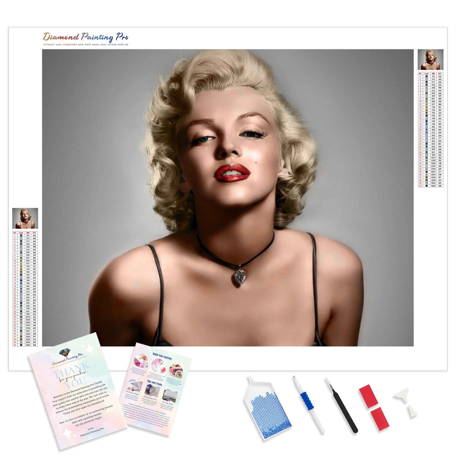 Glamorous Marilyn Monroe | Diamond Painting Kit - Full Drill - Square or Round Diamonds with AB Drills Option