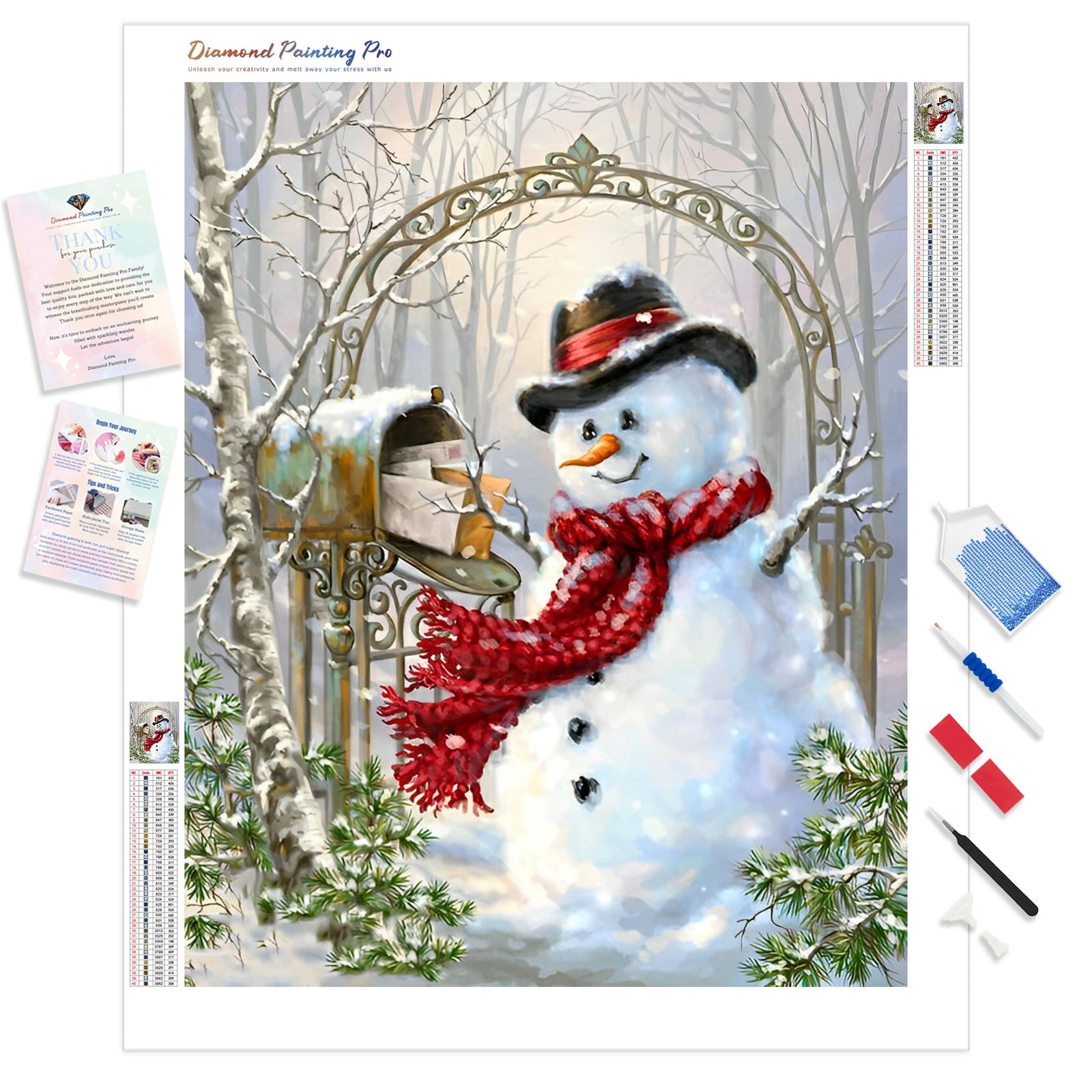 Christmas Letter | Diamond Painting Kit - Full Drill - Square or Round Diamonds with AB Drills Option