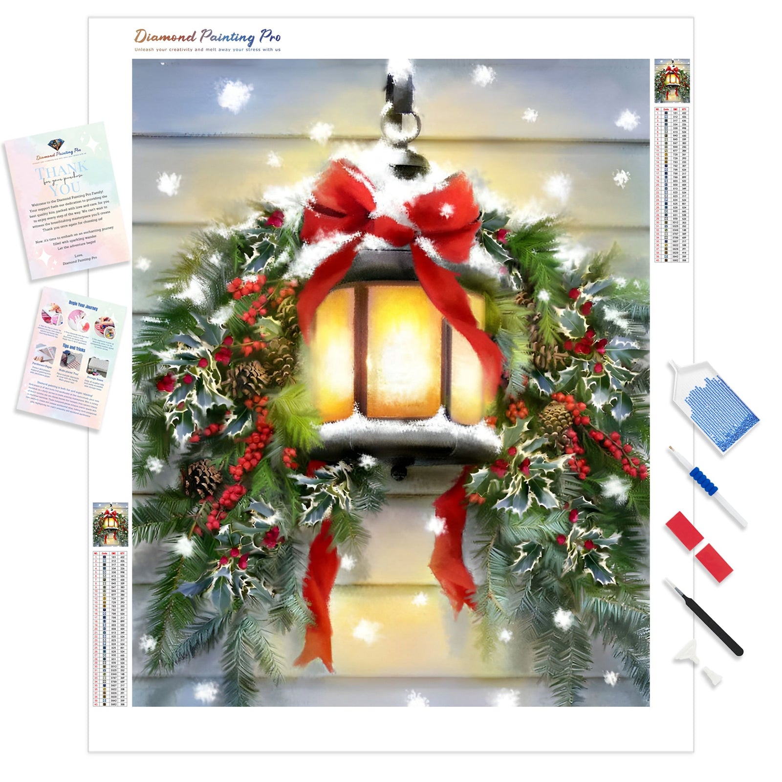 Christmas Light | Diamond Painting Kit - Full Drill - Square or Round Diamonds with AB Drills Option