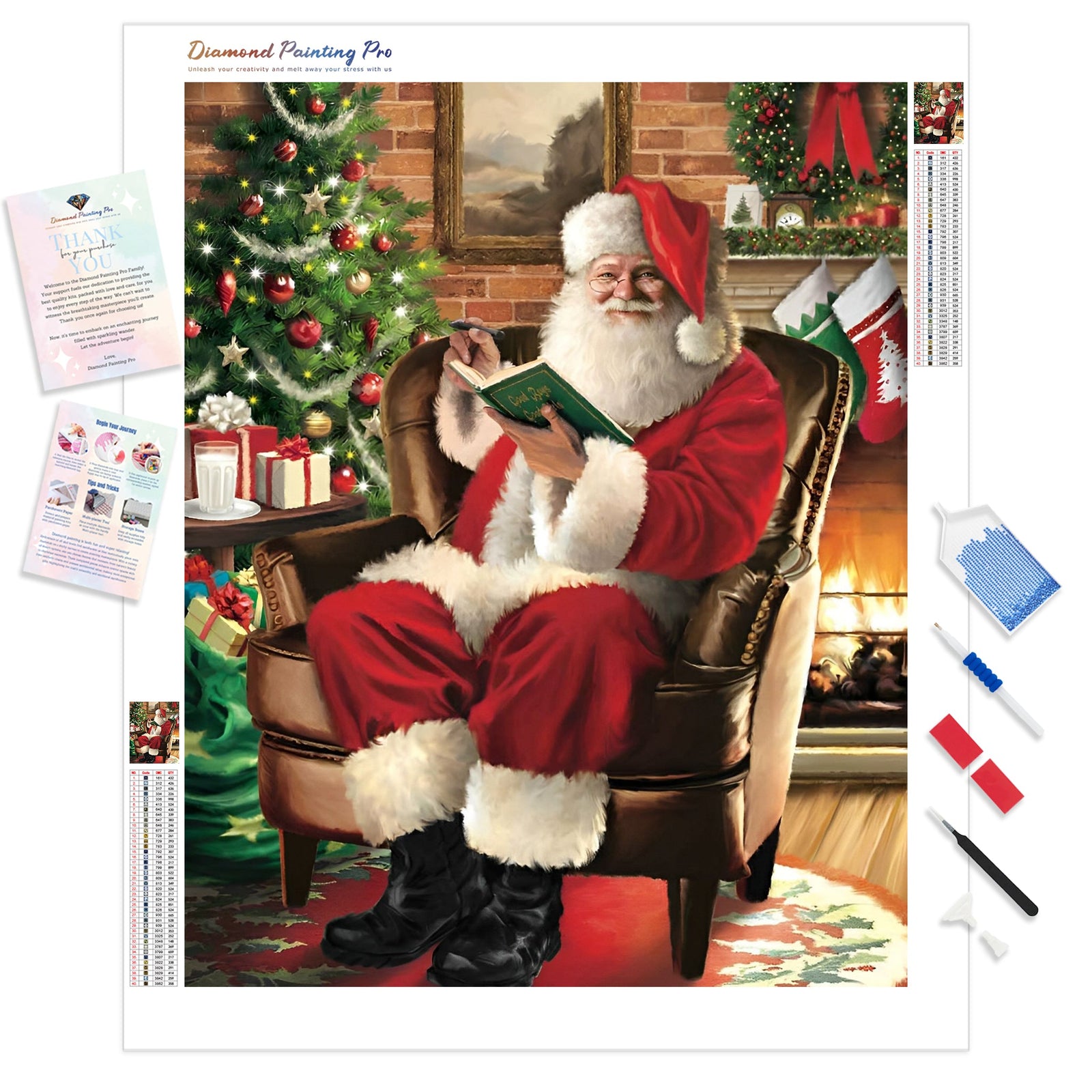 Christmas Read | Diamond Painting Kit - Full Drill - Square or Round Diamonds with AB Drills Option