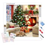 Christmas Eve Santa | Diamond Painting Kit - Full Drill - Square or Round Diamonds with AB Drills Option