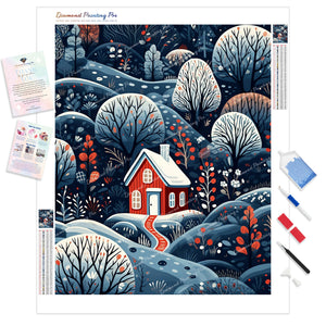 Nordic Christmas Cabin | Diamond Painting