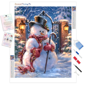 Snowman on Guard | Diamond Painting