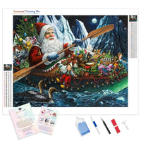 Santa Claus Rowing | Diamond Painting