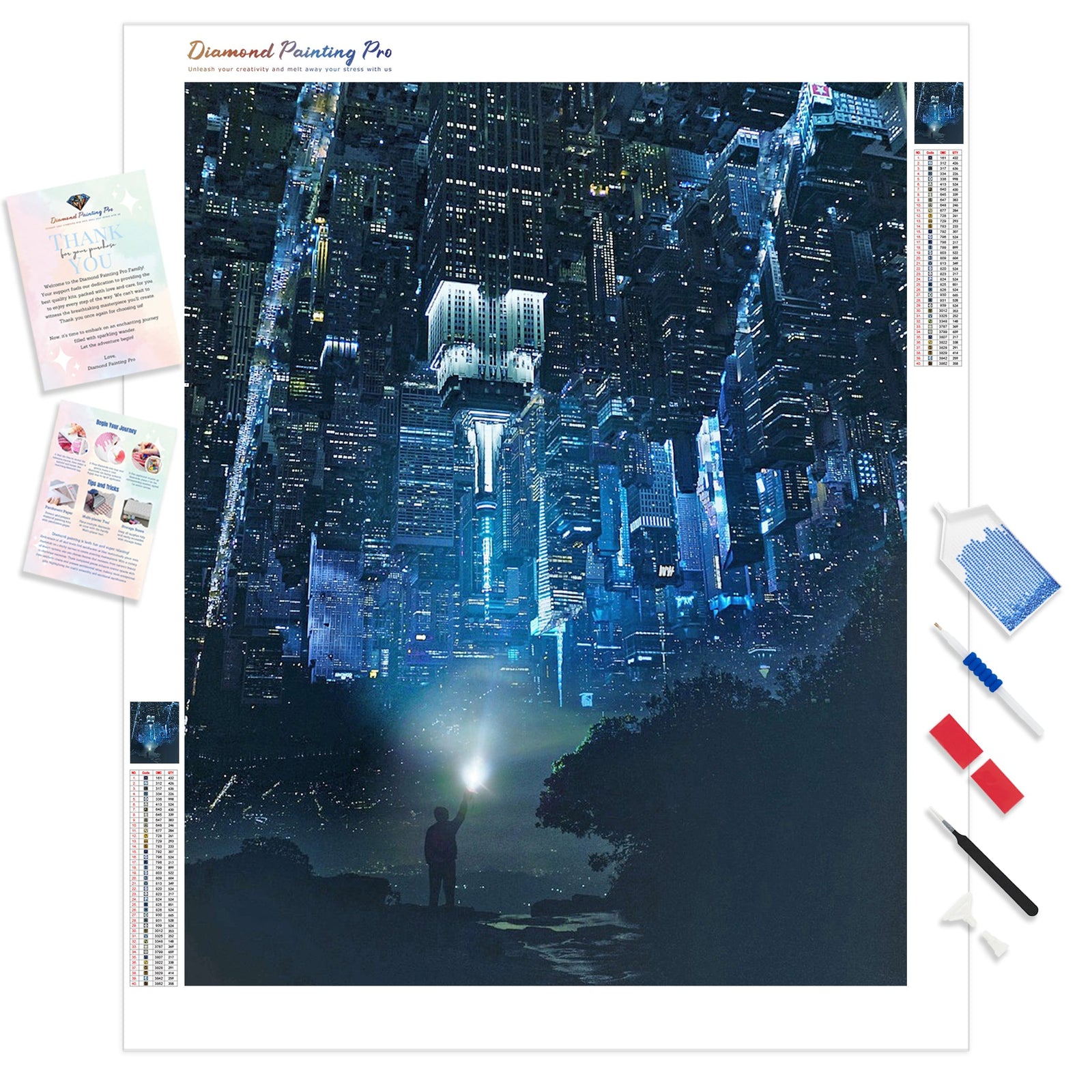 NYC Upside Down | Diamond Painting Kit - Full Drill - Square or Round Diamonds with AB Drills Option